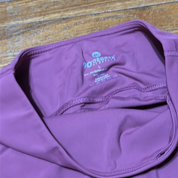 90 Degree Women’s Ankle Length Leggings, Pockets, Mauve, Sz Lg - Picture 2 of 4